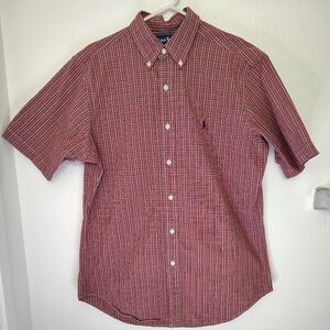 Ralph Lauren Red/Blue/Green Checkered Men's Shirt Sz M